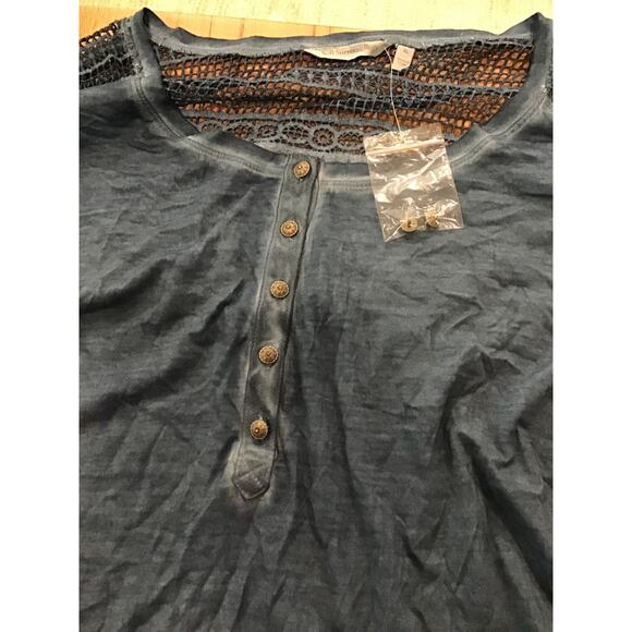 Soft Surroundings Ava Maxi Dress Womens Sz XL Blue Boho Lagenlook Coastal NEW - Picture 5 of 7